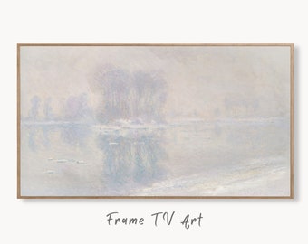 Claude Monet Samsung Frame TV Art 4K Monet Painting Abstract Landscape. Instant Download Neutral Wall Art for the Frame TV. Minimalist Art