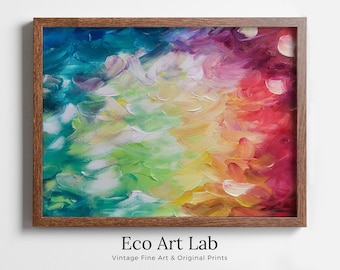Colorful Abstract Canvas Painting Printable Wall Art. Instant Download Abstract Wall Art. Modern Art Print for Home or Office Decor
