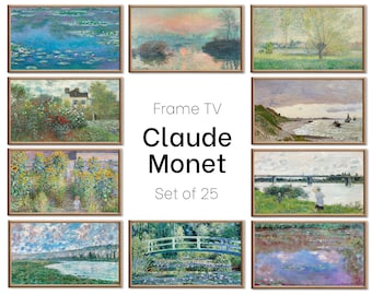 Set of 25 Samsung Frame TV Art 4K. Ultimate Claude Monet Famous Paintings Collection. Claude Monet Art Set Instant Download Frame TV Art