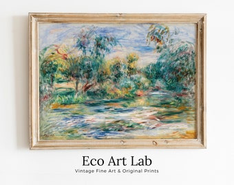 Famous Renoir Print. Landscape (Paysage) by Auguste Renoir. Vintage Landscape. Antique Oil Painting. Printable Wall Art. Instant Download