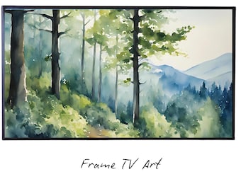 Forest Landscape Art For Frame TV I Minimalist Nature Digital Artwork I Modern Wall Decor For Samsung Frame TV