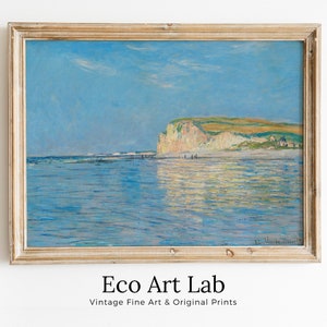 Claude Monet Low Tide at Pourville Painting Famous Monet Art. Instant Download Vintage Decor. Monet Landscape Vintage Printable Wall Art