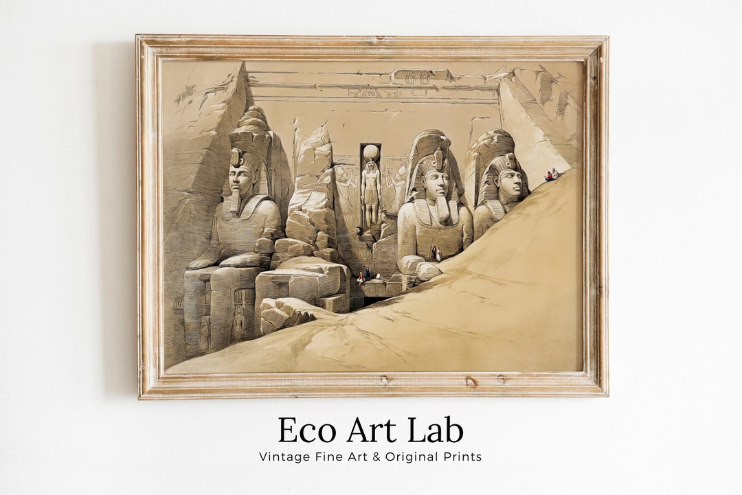 Ancient Egyptian Wall Art. Egyptian Temple Gods Statues. Egyptian ...