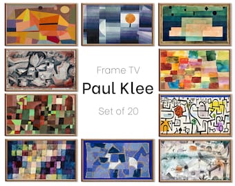 Set of 20 Samsung Frame TV 4K Art. Ultimate Paul Klee Famous Paintings Collection. Abstract Paul Klee Art Set. Instant Download Frame TV Art