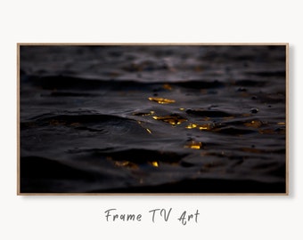 Black and Gold Wall Art, Abstract Frame TV Art, Digital Download, Digital Art for TV Colorful Wall Art Artwork for The Frame TV