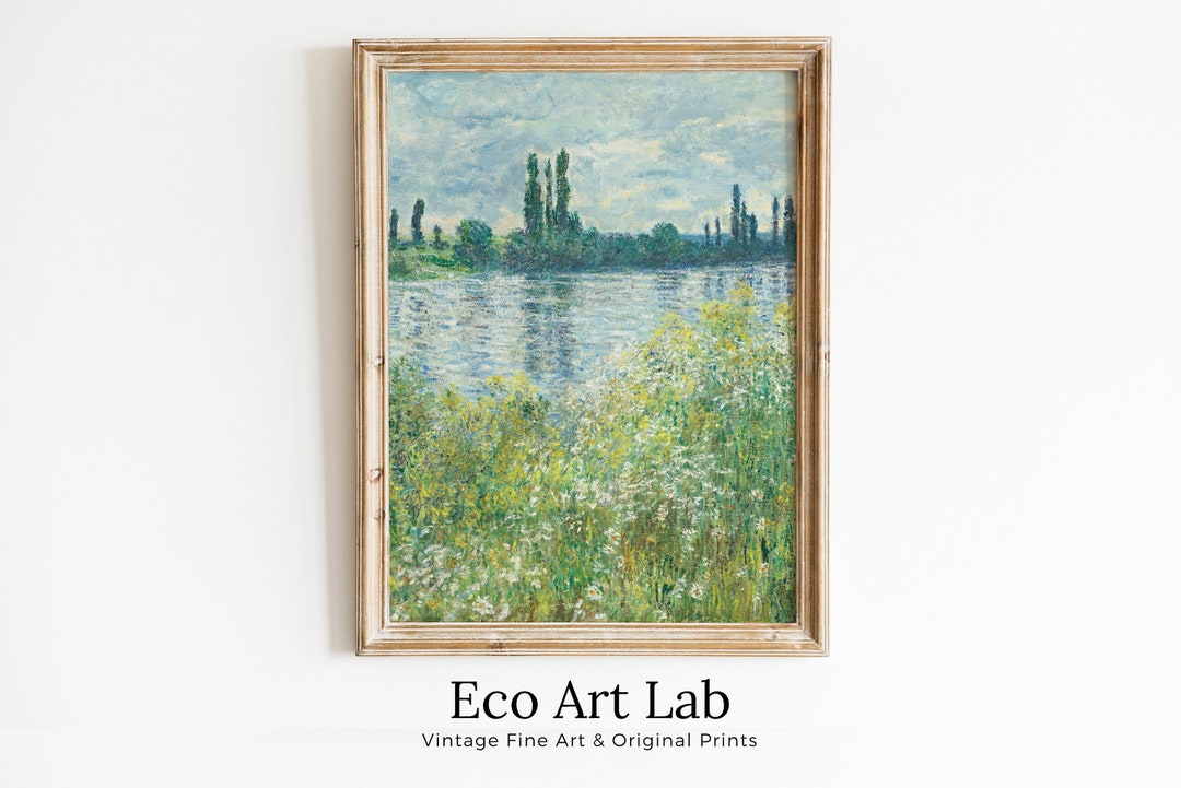 Banks of the Seine Claude Monet Painting Famous Monet Art. Instant ...