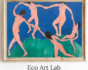 Famous Dance Painting Matisse Art Print. Instant Download Printable. Vintage Art Collage