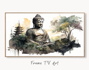 Samsung Frame TV Art 4K Zen Wall Art. Buddha Meditating Statue. Buddhism Spiritual Art. Digital Download for Samsung Frame. Frame TV Art