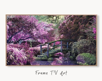 Samsung Frame TV Art 4K Mystical Garden Spring Landscape Digital Painting. Instant Download Colorful Spring Art for the Frame TV. Art for TV