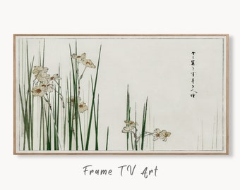 Jonquil Illustration Vintage Japanese Frame TV Art. Vintage Japanese Painting, Digital Download for Samsung Frame, Frame TV Art