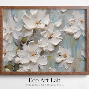 Abstract Flowers Painting | Textured Wall Art | Printable Wall Art | Floral Texture Art | Vibrant Abstract Floral | Heavy Textured Painting