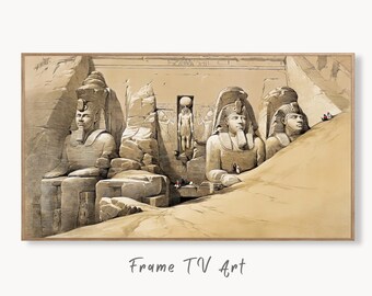 Samsung Frame TV Art 4K Egyptian Temple Ancient Egyptian Gods Mythology Wall Art. Instant Download Antique Vintage Egyptian Art for Frame TV