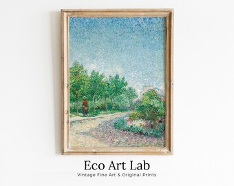 Vintage Spring Landscape. Vincent van Gogh Print. Instant Download Antique Painting Wall Art. PRINTABLE van Gogh Wall Art. Fine Art Print
