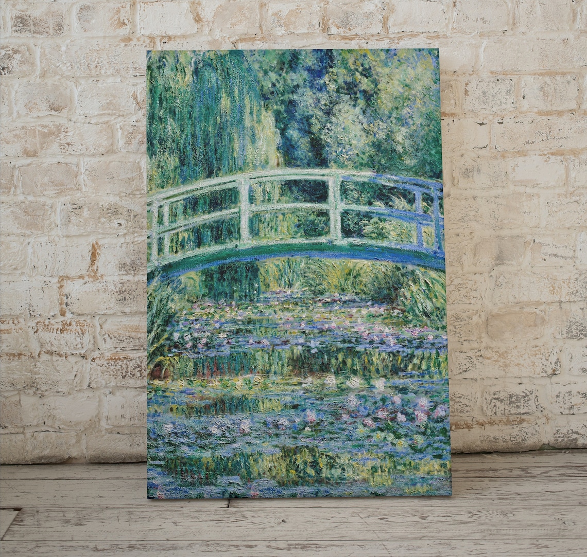 Water Lilies & Bridge Famous Claude Monet Painting. Instant - Etsy