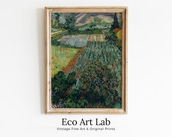 Field with Poppies Vincent van Gogh Printable Famous Art Prints. Instant Download van Gogh Print Vintage Spring Painting. Fine Art Print