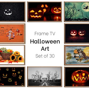 Set of 30 Samsung Frame TV 4K Art. Halloween Decor Digital Collection. Spooky & Vintage Halloween TV Art Set. Instant Download Frame TV Art