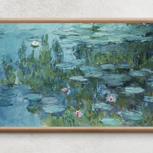 Samsung Frame TV Art 4K Famous Water Lilies Claude Monet Painting. Instant Download Botanical Wall Art for the Frame TV. Vintage Wall Art image 6