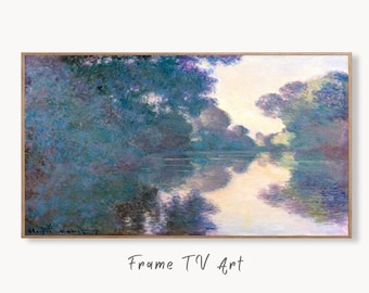 Samsung Frame TV Art 4K Monet Morning on the Seine Famous Painting. Instant Download Vintage Art for Samsung Frame TV. Claude Monet TV Art