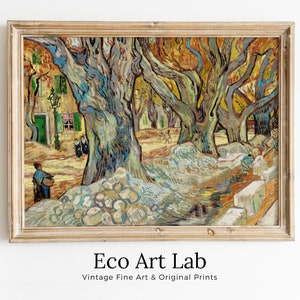 Vincent van Gogh The Large Plane Trees Printable Famous Art Print. Instant Download van Gogh Print Vintage Landscape Painting Fine Art Print