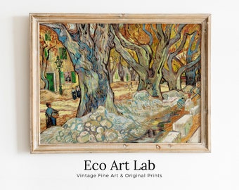 Vincent van Gogh The Large Plane Trees Printable Famous Art Print. Instant Download van Gogh Print Vintage Landscape Painting Fine Art Print