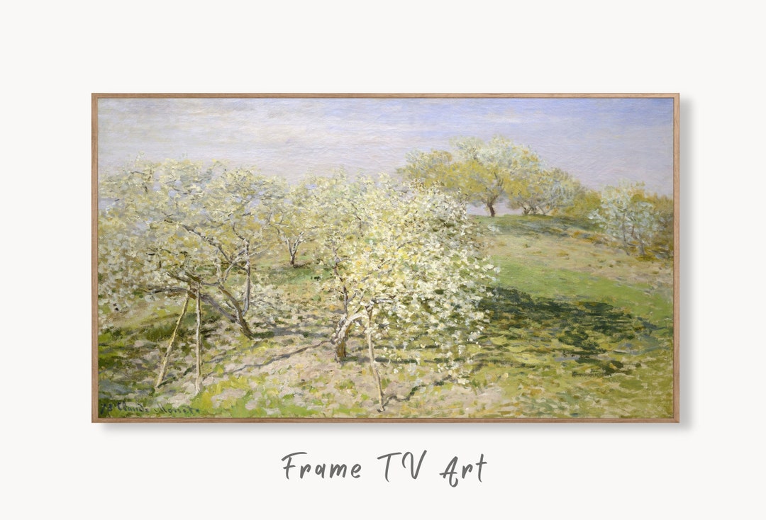 Samsung Frame TV Art 4K Trees in Bloom Famous Claude Monet - Etsy