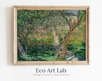 The Garden of Vétheuil Famous Claude Monet Painting. Instant Download Vintage Decor. Monet Botanical Print Printable Wall Art. Vintage Decor