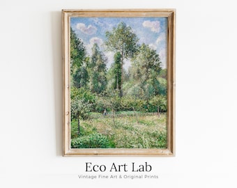 Camille Pissarro Poplars Landscape Art Famous Painting. Instant Download Vintage Decor. Nature Landscape Printable Wall Art. Vintage Decor