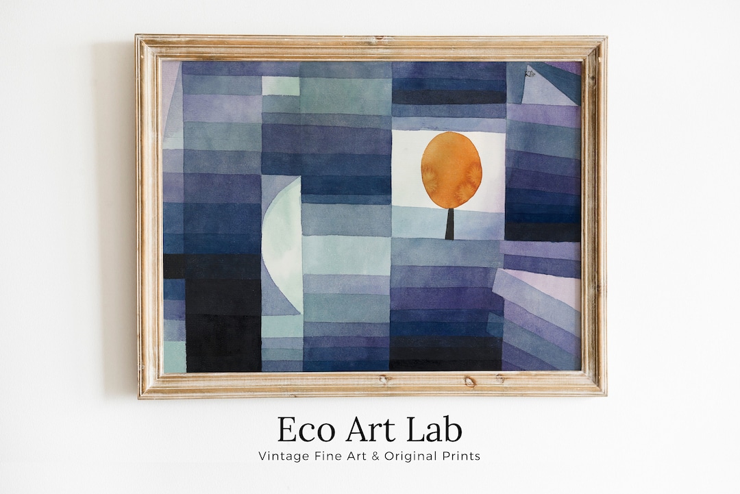 アート・デザイン・音楽 Paul Klee: Bauhaus Master Paul Klee Print Bauhaus Poster Vintage Blue Abstract Art. Instant