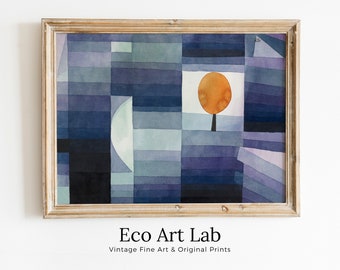 Paul Klee Print Bauhaus Poster Vintage Blue Abstract Art. Instant Download Vintage Famous Art Print. Printable Retro Wall Art. Paul Klee Art