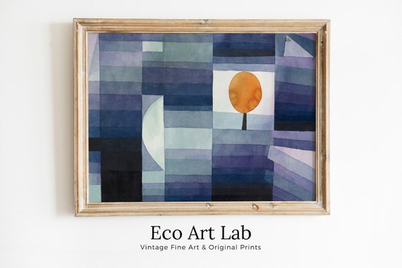 Paul Klee Print Bauhaus Poster Vintage Blue Abstract Art