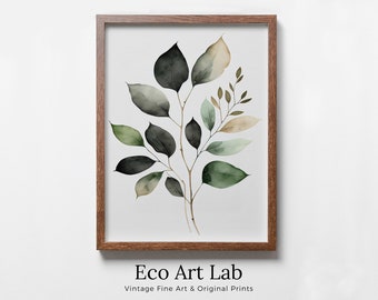 Boho Floral Art. Floral Minimalist Art. Floral Printable Wall Art. Printable Flower Watercolor. Watercolor Botanical Print. Wild Flowers Art