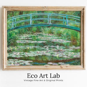 Japanese Footbridge Famous Claude Monet Painting. Instant Download Vintage Decor. Monet Botanical Print Printable Wall Art. Vintage Decor