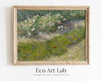Vincent van Gogh Grass and Butterflies Printable Famous Art Prints. Instant Download. van Gogh Print Vintage Spring Painting. Fine Art Print