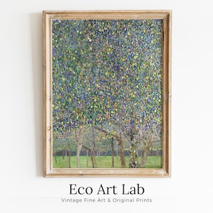 Pear Trees Gustav Klimt Famous Painting Printable Wall Art. Instant Download Gustav Klimt Print. Vintage Floral Poster. Art Nouveau Print