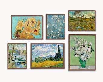 Vincent van Gogh Wall Print SET. Gallery Wall Set Van Gogh Prints Set of 6. Famous Paintings Collection Fine Art Prints. Van Gogh Art Set #4