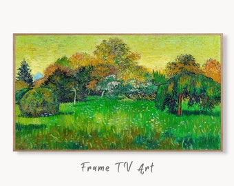 Samsung Frame TV Art 4K The Poet's Garden Famous Painting by Vincent van Gogh. Instant Download van Gogh Art for the Frame TV. Vintage Decor