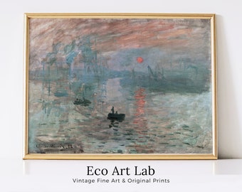 Claude Monet Impression, Sunrise | Famous Printable Painting | Instant Download Vintage Landscape | Fine Art Print