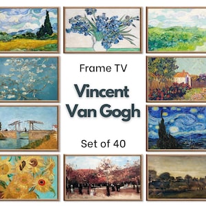 Set van 40 Samsung Frame TV 4K Art. Ultieme Van Gogh beroemde schilderijen collectie. Vincent Van Gogh Kunst Set. Download Frame TV Kunst
