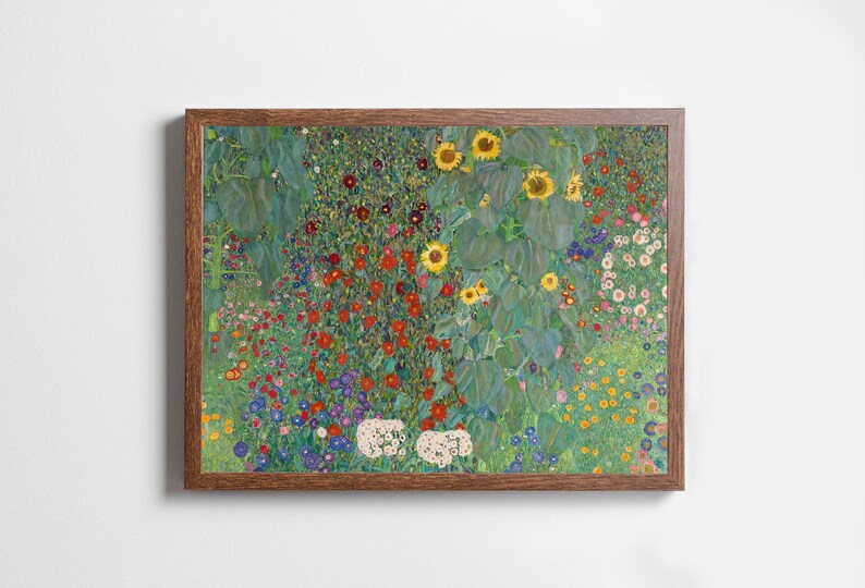 Famous Flower Garden Gustav Klimt Painting Printable Wall Art. - Etsy