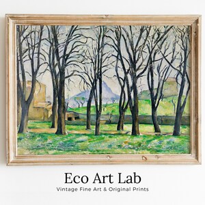 Paul Cézanne Famous Chestnut Trees Landscape Painting. Instant Download Vintage Decor. Cézanne Nature Print. Printable Art. Vintage Decor