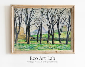 Paul Cézanne Famous Chestnut Trees Landscape Painting. Instant Download Vintage Decor. Cézanne Nature Print. Printable Art. Vintage Decor