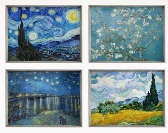Vincent van Gogh Wall Print SET. Gallery Wall Set. Van Gogh Prints Set of 4. Famous Paintings Collection Fine Art Prints. Van Gogh Art Set