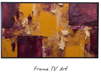 Abstract Textured Painting Modern. Stylish Home Decor 4K. Samsung Frame TV Art Design