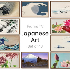Zestaw 40 Samsung Frame TV 4K Art. Kolekcja zabytkowych obrazów japońskich. Zestaw zabytkowej sztuki japońskiej. Natychmiastowe pobranie sztuki japońskiej Frame TV