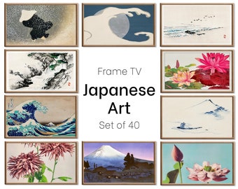 Set of 40 Samsung Frame TV 4K Art. Vintage Japanese Paintings Collection. Antique Japanese Art Set. Instant Download Japanese Frame TV Art