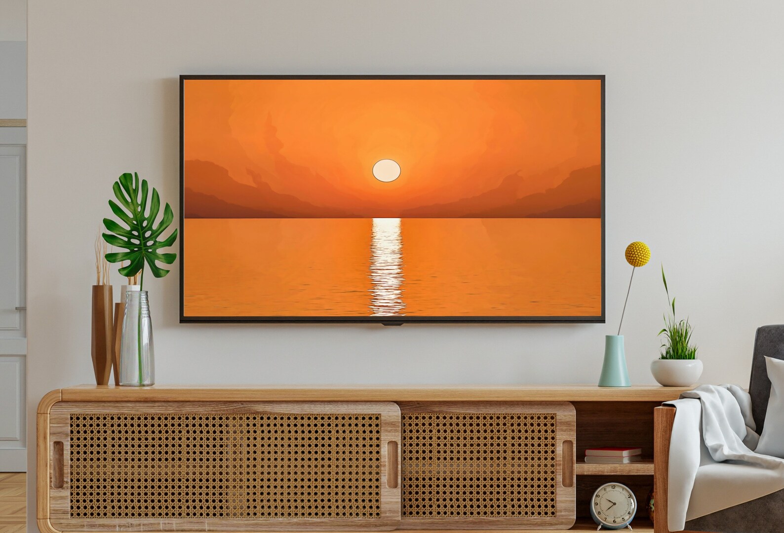 Samsung Frame TV Art 4K Beach Sunset Landscape Wall Art. Etsy