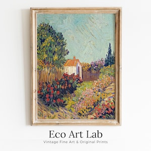 Vincent van Gogh Spring Landscape Painting Printable Famous Art Print. Instant Download van Gogh Print Vintage Fine Art Digital Download