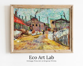Vincent van Gogh "The Factory" Printable Famous Art Prints. Instant Download van Gogh Print Vintage Wall Decor. Fine Art Digital Print