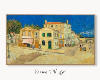 Samsung Frame TV Art 4K The Yellow House Famous Painting by Vincent van Gogh. Instant Download van Gogh Art for Frame TV. Vintage Wall Art