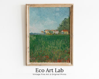 Vincent van Gogh Printable Famous Art Print. Field with Poppies. Instant Download van Gogh Print. Vintage Spring Painting. Fine Art Print